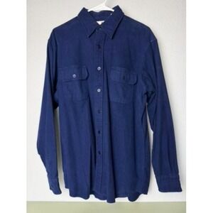 Vintage Holubar Flannel Shirt Mens XL Blue 100% Cotton Outdoor Hiking Camp